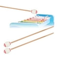 thumbnail image 4 of Wool Yarn Mallets, Marimba Mallets Soft  For Beginners For Outdoor Performance For Music Enthusiast For Instruments Of Different Sizes Brown Ball,White Ball, 4 of 8