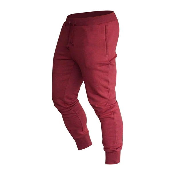 Red Casual Sweatpant, Pants