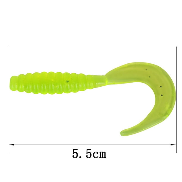 TopOne 5 Colors Fishing Bait 5.5cm~7cm Lure Artificial Rubber Worm