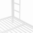 thumbnail image 5 of Bellemave Full XL over Queen Bunk Bed, Heavy Duty Metal Bunk Beds with Storage, Space-Saving Bunk Beds with Ladder & Full-Length Guardrail for Teens, Adults, White, 5 of 11