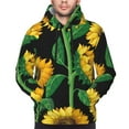 thumbnail image 4 of KLL Sunflower 1 Print Mens Hoodie Long Sleeve Casual Pullover Hooded Sweatshirt Fashion Drawstring Hoodies with Pocket-4X-Large, 4 of 6