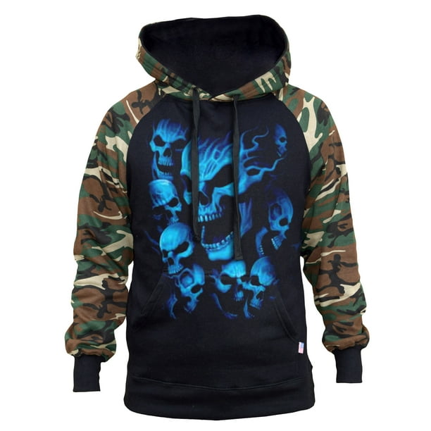 flaming skull hoodie