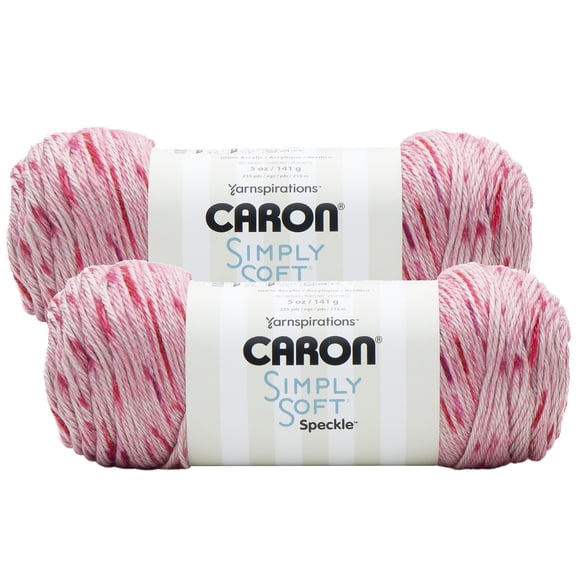 (Pack of 2) Caron Simply Soft Speckle Yarn-Lipstick