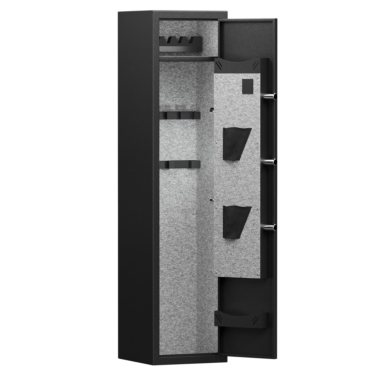 Fingerprint Safe Fireproof, Long Cabinet All-Steel Safe, Multipurpose Storage Cabinet with 3 Quick Access Ways, LED Light