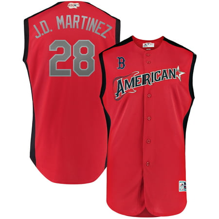 J.D. Martinez American League Majestic 2019 MLB All-Star Game Workout Player Jersey - (Best Workout For Baseball Players)