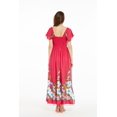 thumbnail image 3 of Women's Hawaiian Maxi Ruffle Sleeve Dress in Rafelsia Border Pink, 3 of 5
