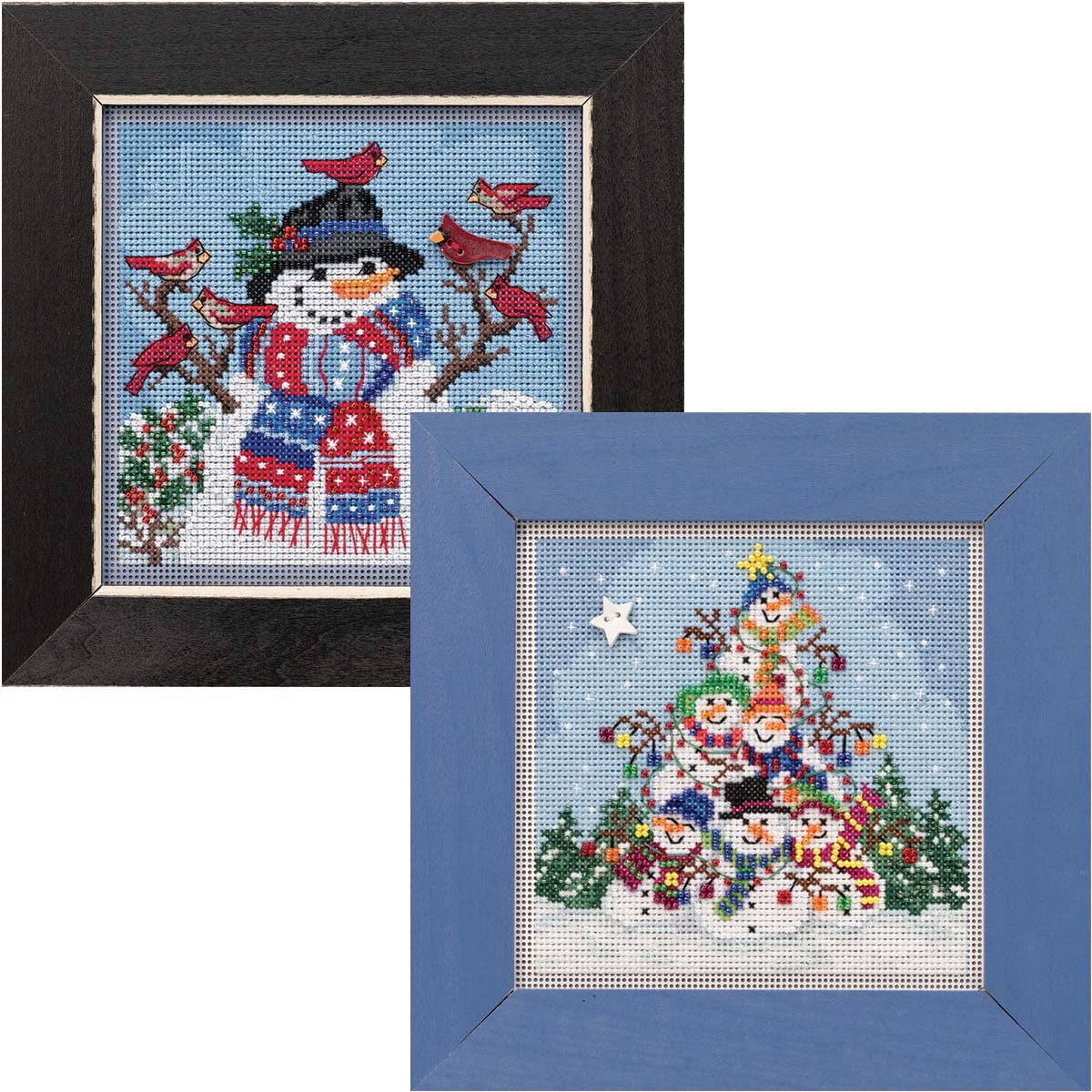 Mill Hill® Winter Welcome And Snowman Pile Kits Counted Cross Stitch Kit