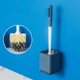 thumbnail image 5 of EDHITNR Dead Corner Toilet Brush Set, Long Handle Wall-Mounted Bathroom Cleaning Brush, All-Round Cleaning Soft Bristle Plastic Brush With Storage Base, 5 of 7