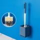 thumbnail image 5 of Escobilla de baño de pared con base | Cepillo de limpieza de esquinas con mango largo para baño | Diseño de cerdas suaves de plástico | Opciones de color azul, gris y verde, 5 of 7