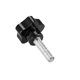 thumbnail image 4 of Uxcell M10 x 60mm Rosca macho 47.5mm Cabeza perillas en forma de estrella galvanizadas negras 1 paquete, 4 of 5