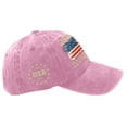 thumbnail image 5 of Minjewel Unisex 250th Anniversary Patriotic Baseball Cap Distressed Washed With "250 YEARS" Text Retro Adjustable Hat For Celebration,Pink, 5 of 7