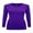 Purple, variant on Women's Under Scrubs Long Sleeve T-Shirt Comfort V-Neck Medical Underscrub Tee -Super Soft and Stretchy (Purple, Small)