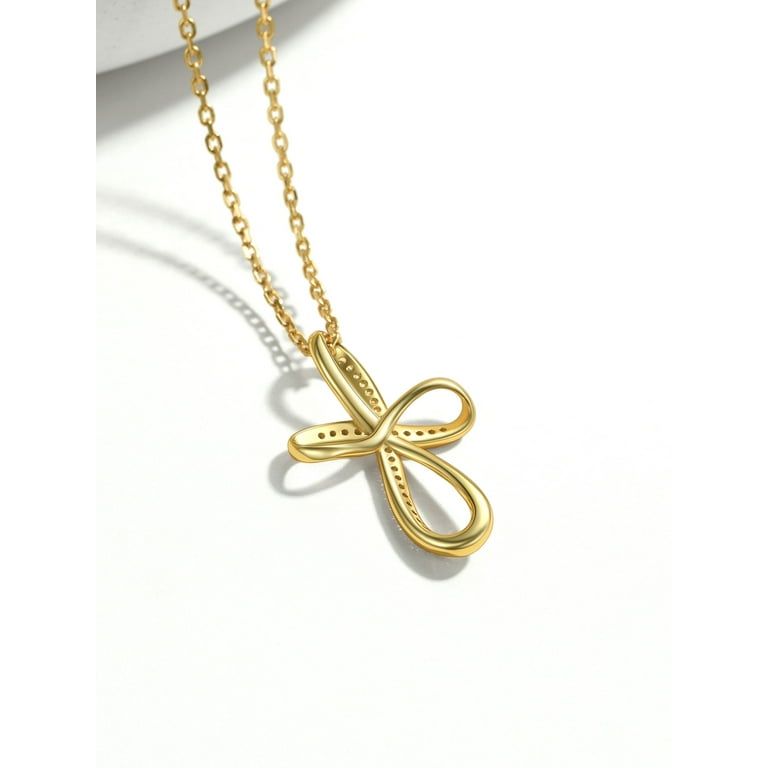 Gifts for 18 Year Old Girls Necklace, Multiple Styles, Infinity Cross / Silver