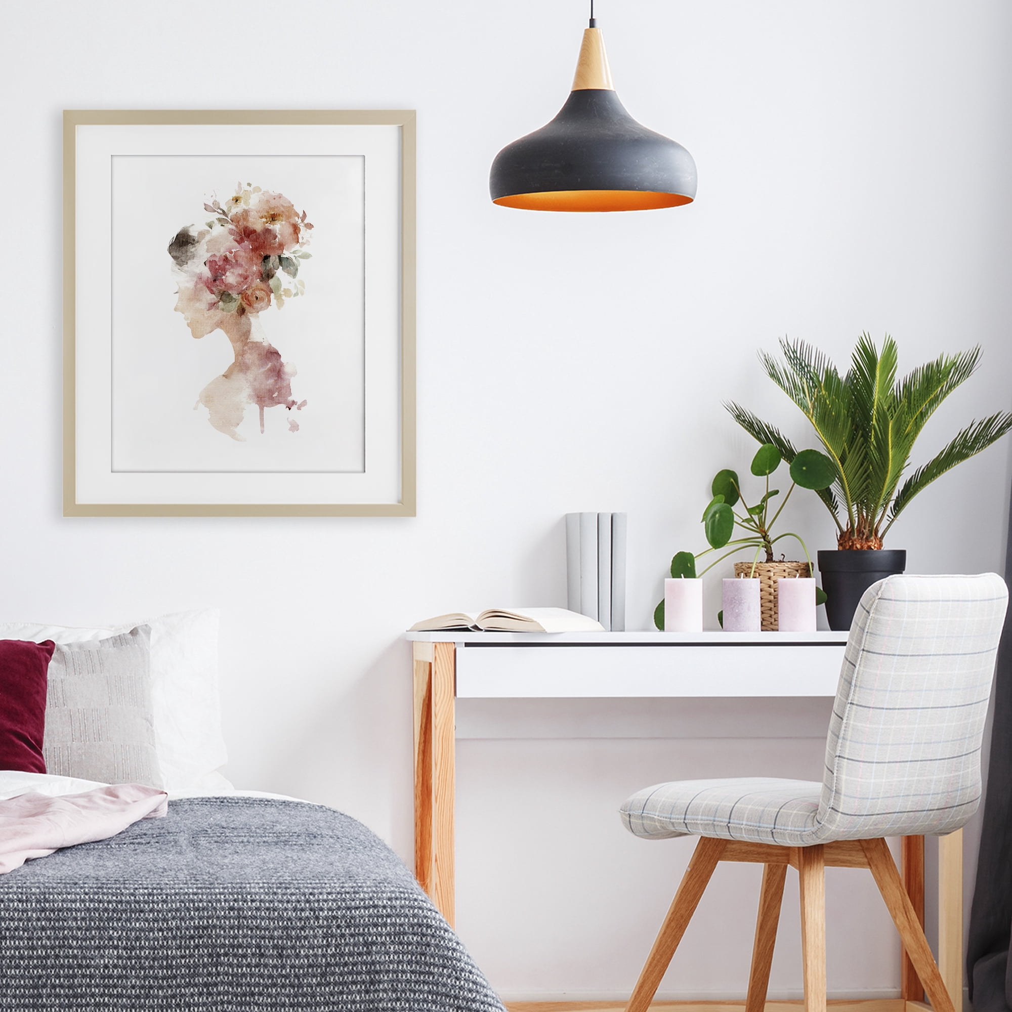 Stupell Industries Flowing With Petals Portrait Birch Framed Print Under Glass, design by Svetlana Aleynikova