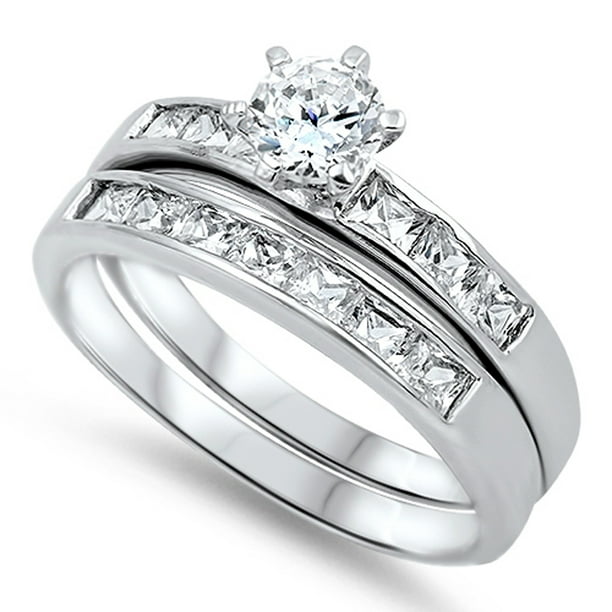 Sac Silver - Sterling Silver Custom Engagement Ring ( Sizes 4 5 6 7 8 9 ...