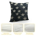 thumbnail image 4 of GOSMITH  Soft Chenille Decorative Patriotic Throw Pillow Cover Case Geometric Stars July 4th Accent Square Cushion Cover Case Sham for Couch Sofa Bed Car Blue, 4 of 5