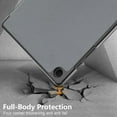 thumbnail image 3 of KOMI Slim case for Galaxy Tab A9+ A9 Plus（2023 Model: SM-X210/X215/X216） Smart flip Leather case 3-fold Stand Function Hard PC Back Cover Gray, 3 of 5