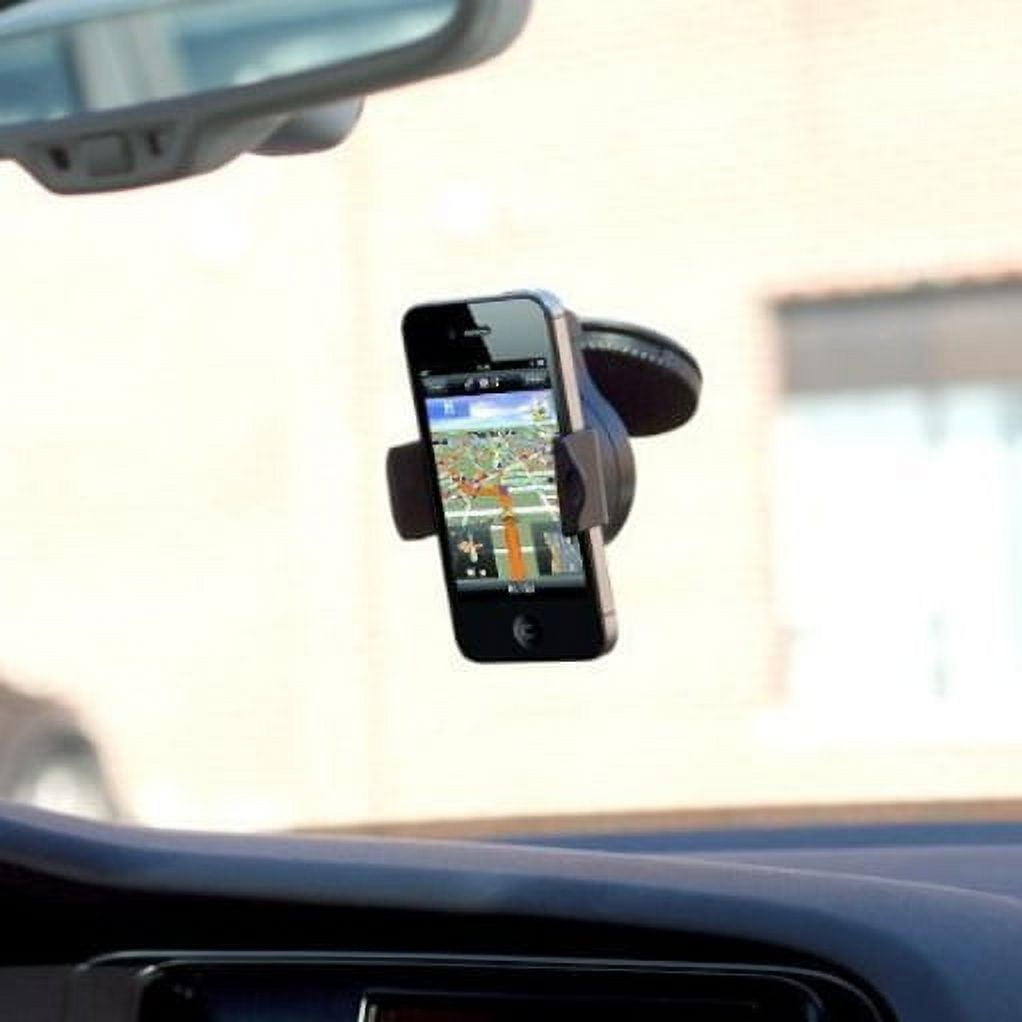 Windshield Car Mount w Retractable USB Cable for Google Pixel 6/Pro - Holder Glass Cradle, Type-C Charger Power L3A Compatible With Google Pixel 6/Pro