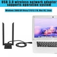 thumbnail image 3 of Wireless USB WiFi Adapter, WiFi Adapter USB 3.0 AC1200 High Gain Dual 5dBi Antennas 802.11ac/a/b/g/n Dual Band 2.42GHz/300Mbps 5.8GHz/867Mbps for PC Windows 11/10/8/7/Vista/XP, Mac OS 10.9-10.15, 3 of 8