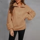 thumbnail image 2 of Mujeres Tallas grandes Casual Cuello en V Suelto Bolsillo sólido Manga larga Tops Blusa de mujer Fridja  hjk2507, 2 of 6