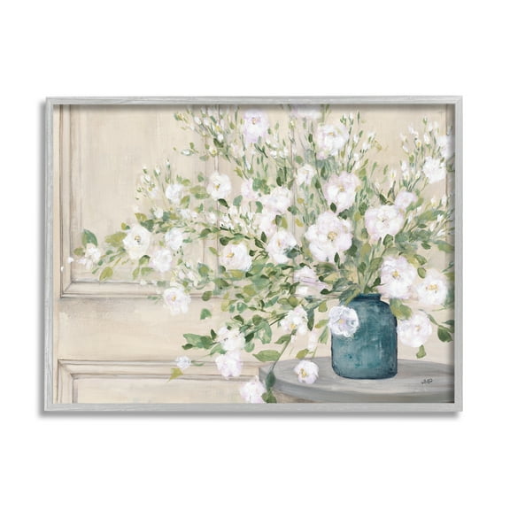 Stupell Industries Geranium Tabletop Country Still Life Painting Blooming Flowers, 30 x 24, Design by Julia Purinton
