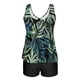 thumbnail image 3 of Gibobby Trajes de Baño para Mujer Traje de baño de dos piezas con abertura conservadora estampado grande para mujer(AG,G), 3 of 5