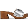 thumbnail image 5 of Sam Edelman Francina Silver Platform Slip On Slide Block Heel Mule Sandal (SILVER, 8), 5 of 6