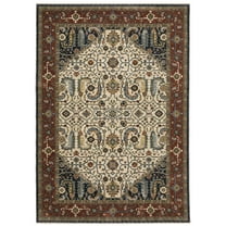 Oriental Weavers Aberdeen Area Rug - 752W1 - 3'3" x 5' - in Ivory/ Red - Vintage Inspired, Stain Resistant, Family and Pet Friendly , Entrway, Bedroom Rug