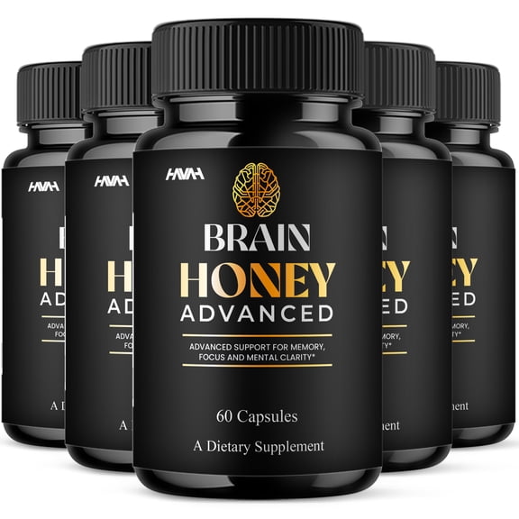 (5 Pack) Brain Honey Advanced Brain Health Capsules, BrainHoney Daily Nootropic Fomula (300 Capsules)