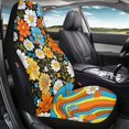 thumbnail image 5 of CHAQLIN Stretch Front Seat Covers for Auto Polyester Fabric Stretchy Fit Front Car Seat Cover Set, Colorful, 5 of 8
