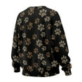 thumbnail image 5 of HELLHERO Paw Leopard Print Women Sweatshirt Long Sleeve, Soft Oversized Sweatshirt Fall Fashion Crewneck Pullover Tops Size XXL, 5 of 7