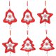 thumbnail image 1 of Decoración navideña Campanas de madera + estrellas + colgantes para árboles de Navidad Adornos navideños Regalos de Navidad-6 piezas, 1 of 1
