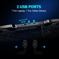 thumbnail image 4 of Laptop Cooling Pad Cooler Stand, Fan for 12-15.6 Inch Notebooks, 5 Quiet Fans, Angle Adjustable Stand (Black), 4 of 4