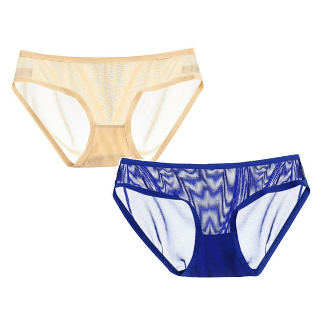 Ropa Interior Mujer Sin Costuras Braguitas De Malla Transparente De Cintura Baja Para Mujer, Lindas Bragas Sin Costuras, Por 2 Piezas