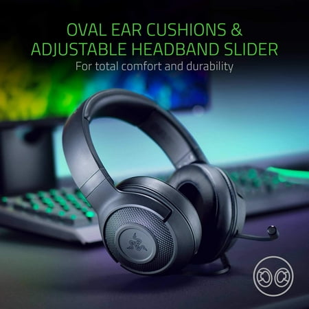 Razer - Kraken X Wired 7.1 Surround Sound Gaming Headset for PC, PS4, PS5, Switch, Xbox X|S, and Xbox One - Black