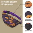 thumbnail image 5 of Fanny Pack Halloween Pumpkins and Bat Webs Waist Pack Bag,Running Cross Bag,Waterproof Large Fanny Packs for Women Men for Travel Running Hiking Cycling, 5 of 6