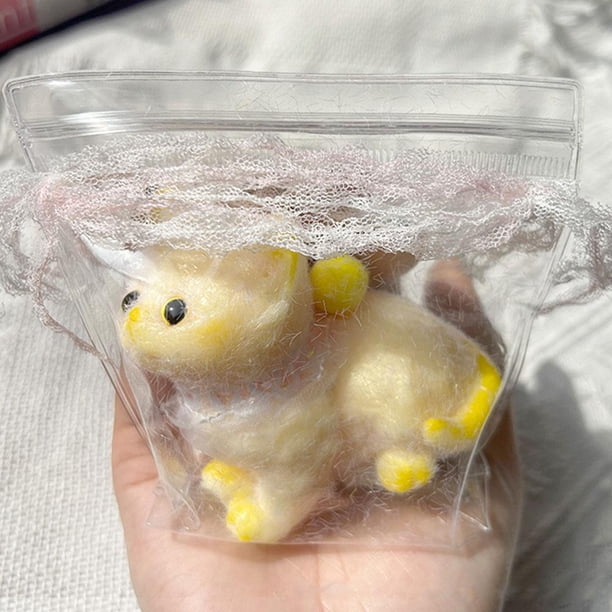 Gatos de peluche de dibujos animados kawaii, juguete de rebote lento, tacto suave, juguete para apretar los dedos, V2F2