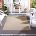 thumbnail image 3 of Safavieh Courtyard Justine Bordered Indoor/Outdoor Area Rug, Gray/Cream, 8' x 10', 3 of 17