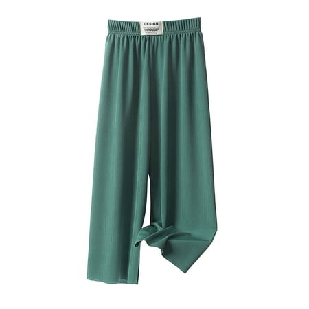 

Toddler Kids Baby Girls Anti Mosquito Pants Fashion Cute Sweet Ice Silk Trousers Solid Color Wide Leg Pants