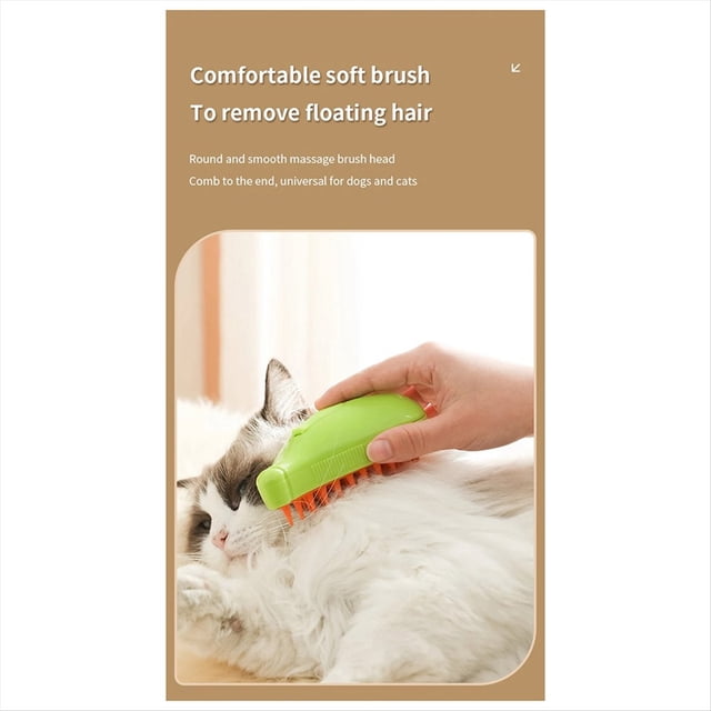 Cepillo Vapor para Gatos Cepillo Vapor para Perros Cepillo EléCtrico con Pulverizador para Pelo Gatos para Masajes Peine para Cuidado Mascotas Peine para DepilacióN Comb B