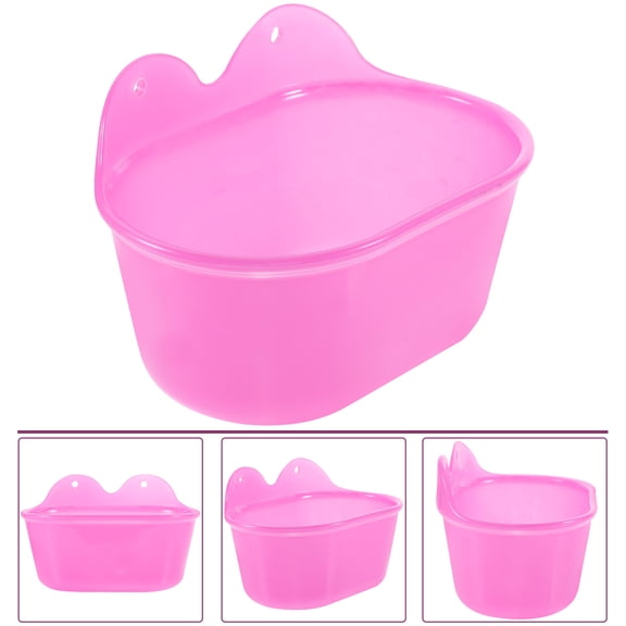 OULII Rosy Bird Bath Basin for Parrot Cage, and Practical Material, Reusable for Home and Outdoor Use