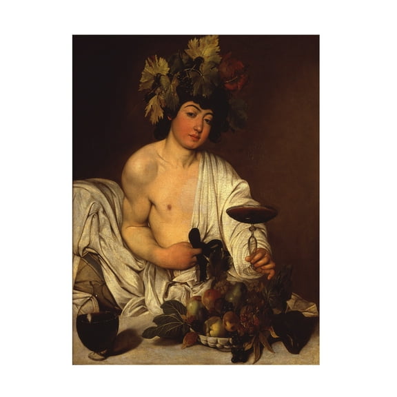 Caravaggio 'The Adolescent Bacchus' Canvas Art