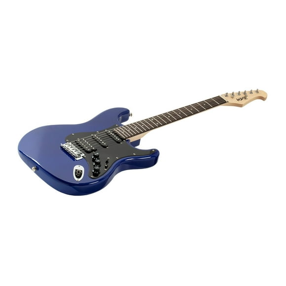 Indio by Monoprice Cali Classic HSS Electric Guitar with Gig Bag, Blue