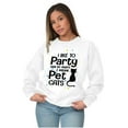 thumbnail image 4 of Cat Loving Introverts Funny Party Women Plus Size Crewneck Sweatshirt Brisco Brands 2X, 4 of 5