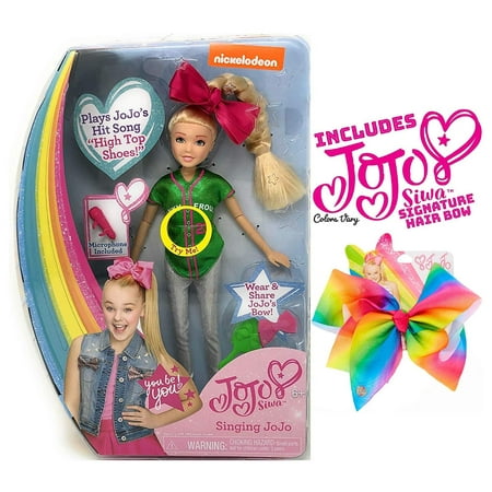 Ropeastar JoJo Siwa Doll Play Set with JoJo Siwa Signature Hair Bow for Girls (Singing Doll: High Top Shoes)
