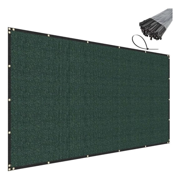 8' x 20' Green Privacy Fence Screen Heavy Duty Windscreen Mesh Fencing Shade Fabric with Brass Grommets for Outdoor Fence Garden Patio Swimming Pool