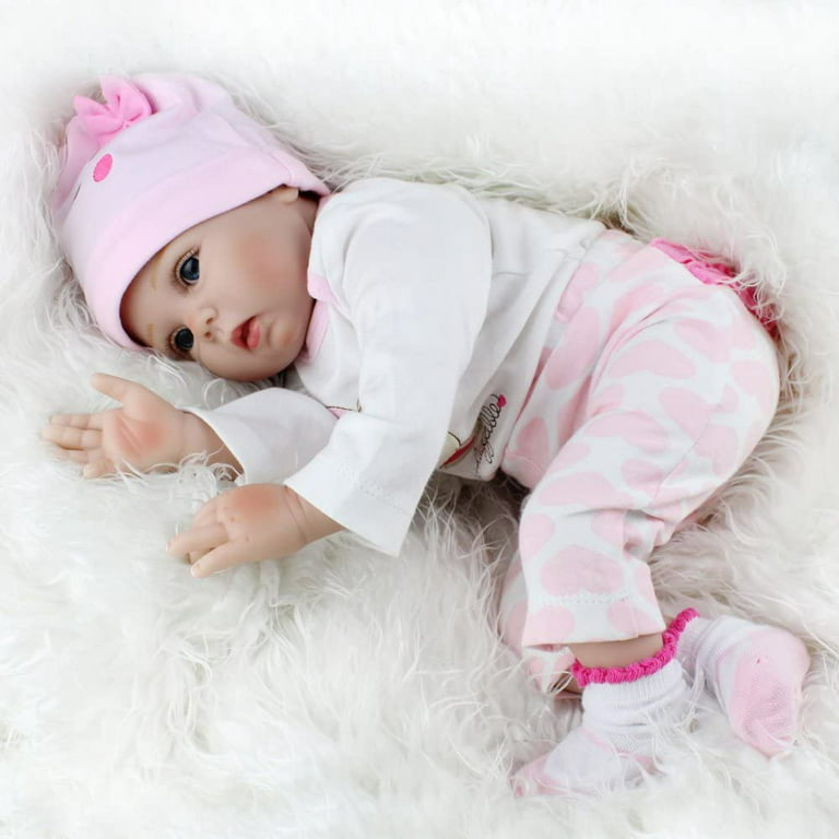 CHAREX Reborn Baby Dolls Lucy, 22 inch Realistic Brazil