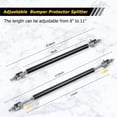 thumbnail image 4 of 200mm Bumper Lip Support Bars Rod Universal Adjustable Splitter Strut Rods Front Lip Strut Rod Bumper Splitter Tie, 4 of 7
