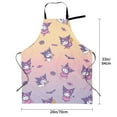 thumbnail image 4 of Kuromi and My Melody Adjustable Bib Aprons, Waterdrop Resistant Apron with 2 Pockets for Kitchen Cooking Restaurant BBQ Painting Crafting, 4 of 7