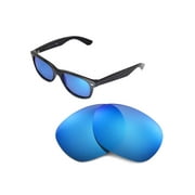 Walleva Ice Blue Polarized Replacement Lenses for Ray-Ban RB2132 55mm Sunglasses